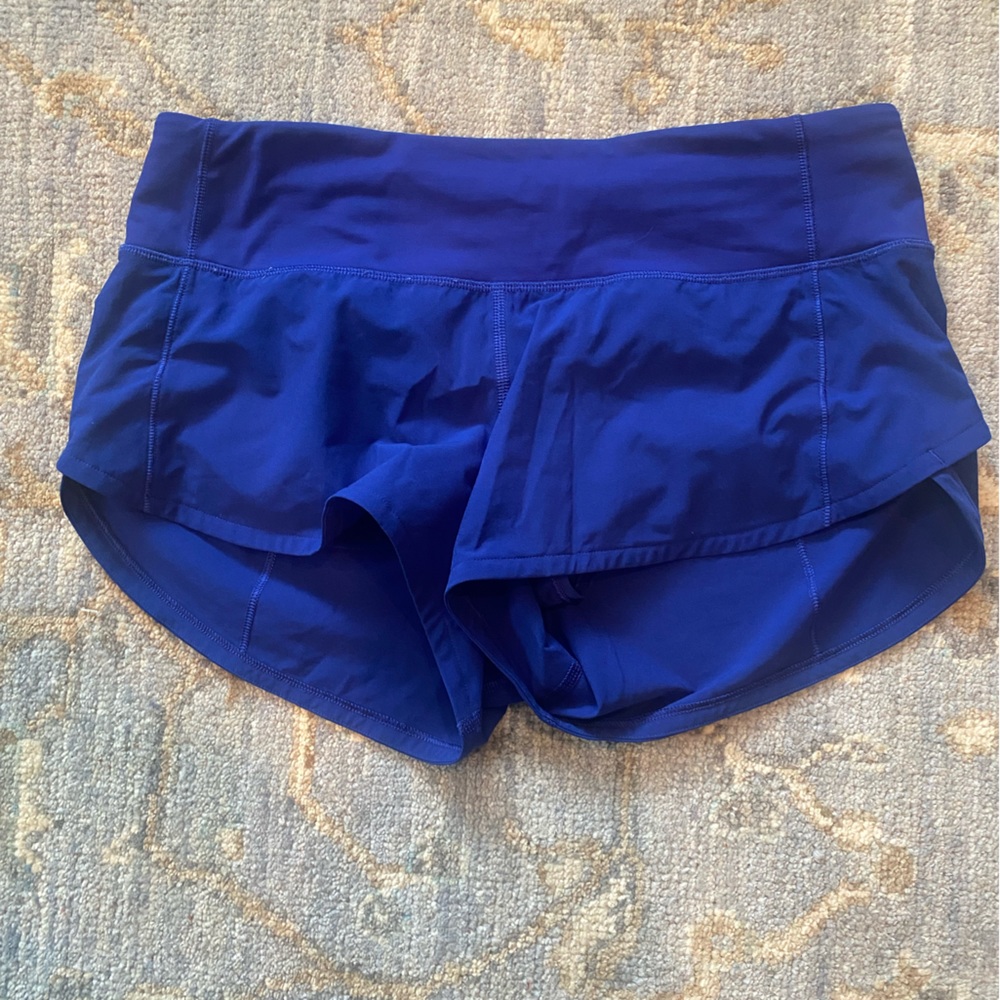 Lululemon speed up short size 4 blue